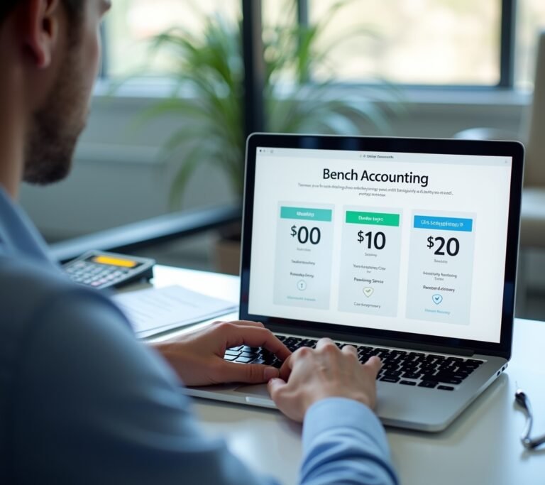 Business owner reviewing a printed pricing sheet next to an open laptop on a desk, no text, logos, or watermarks